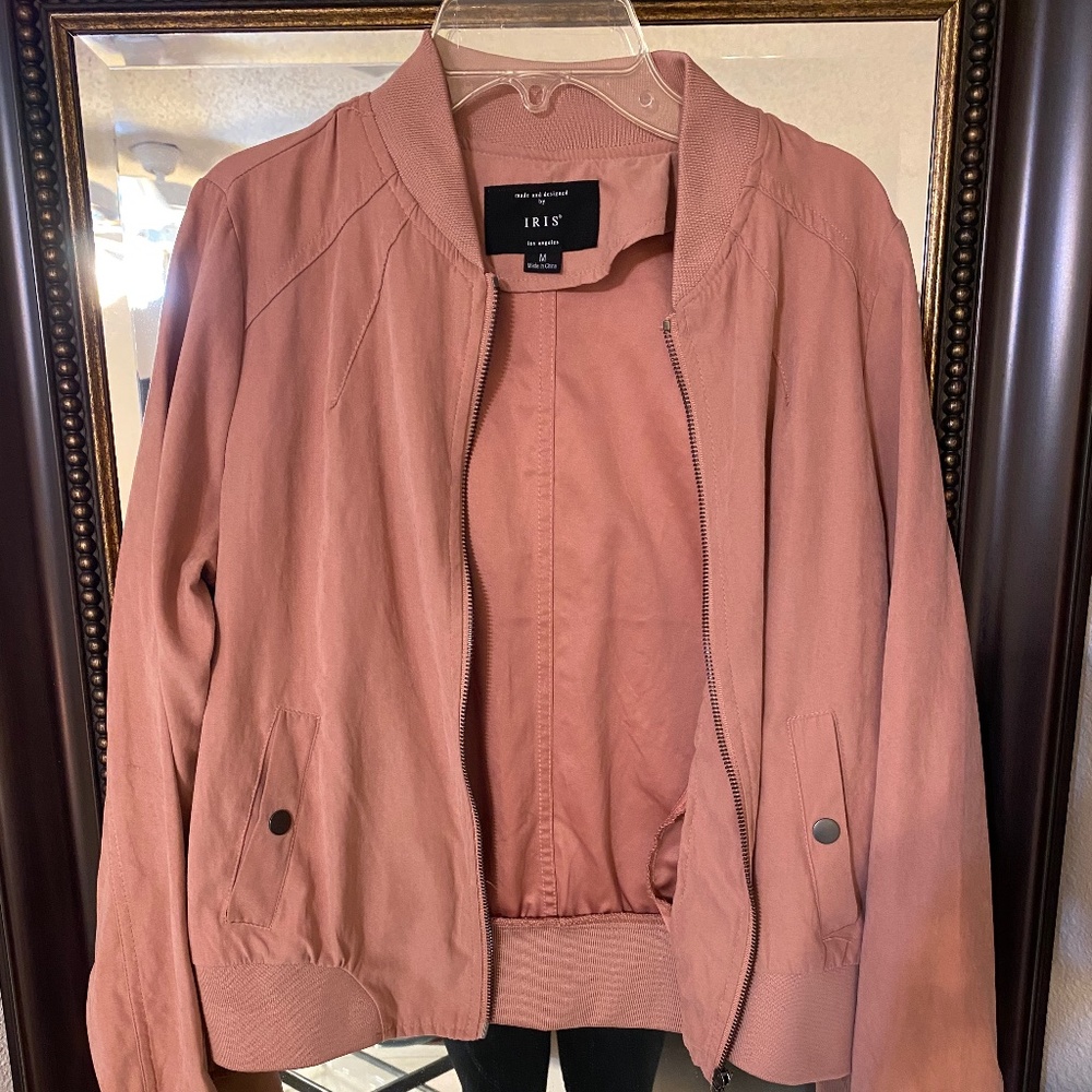 IRIS MAUVE PINK BOMBER JACKET